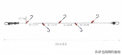 ​抛竿钓鱼常用的串钩，线组长度了解一下