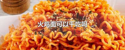 ​干火鸡面的正确吃法 火鸡面干吃面怎么样