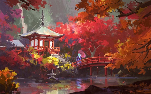 一组画技不凡的古风场景插画作品欣赏！既有精致小景也有宏伟大作