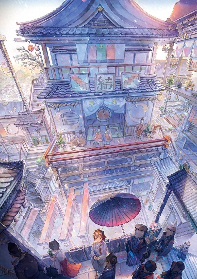 一组画技不凡的古风场景插画作品欣赏！既有精致小景也有宏伟大作