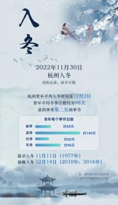 ​官宣！杭州明起入冬，今夜起到后天，杭州雨夹雪、雪，山区中雪局部大雪