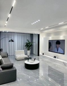 ​20款客厅灰色地砖装修图