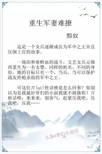 ​给大家介绍几本男女双方都是军人的完结文