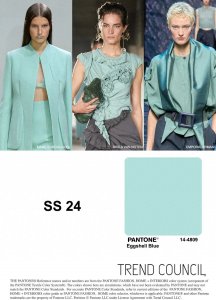 ​2024春夏十大流行色之一：Eggshell Blue 知更鸟蛋蓝色