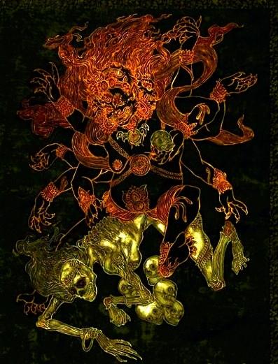 这幅阎王骑尸图,比《藏海花》中的场面更震撼