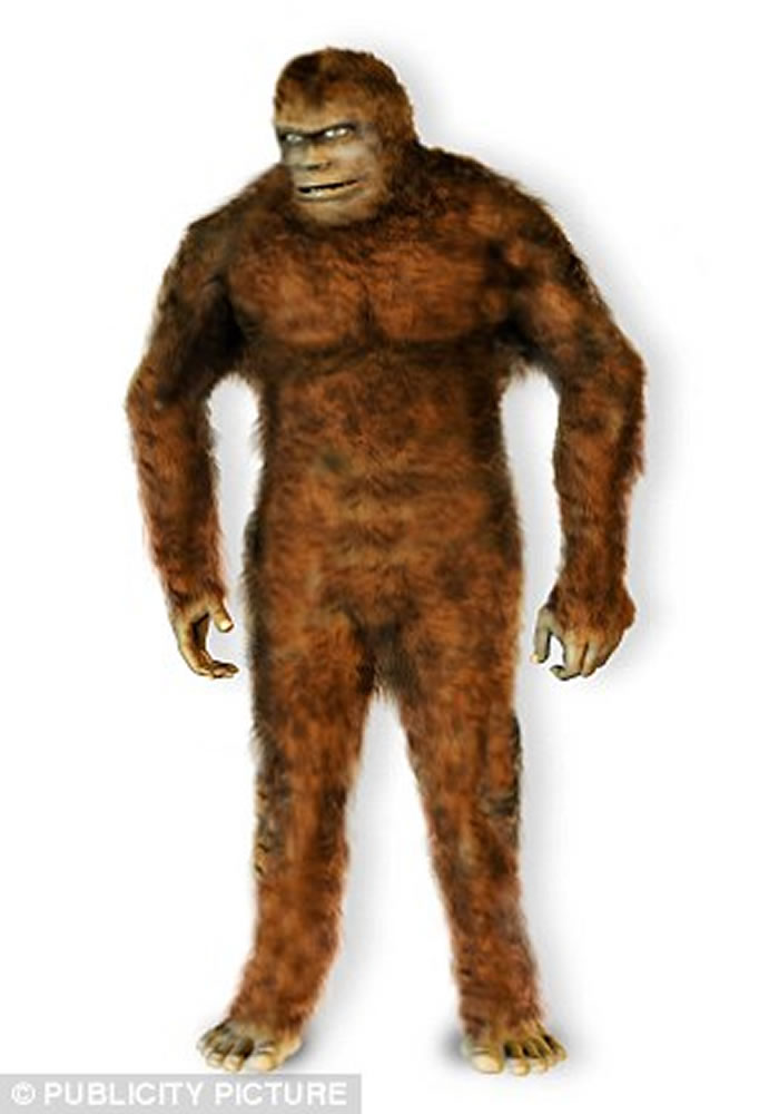 美国爱达荷州无人机航拍到一只全身红棕体毛用2条腿奔跑的大脚怪?