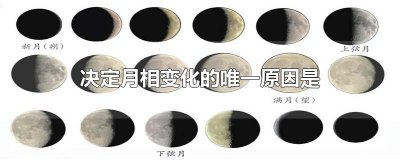 决定月相变化的唯一原因是