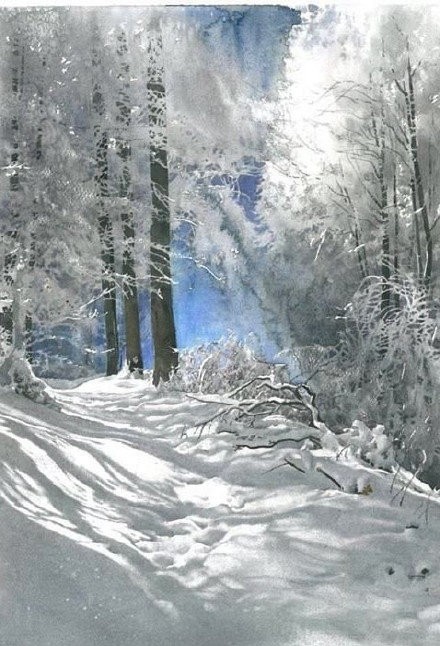 清新通透的画面，引人入深的美景，一组超好看的水彩风景绘画作品