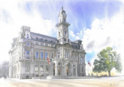 ​清新通透的画面，引人入深的美景，一组超好看的水彩风景绘画作品