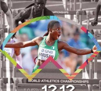 ​阿姆桑12秒12破100米栏世界纪录（人类首次打开46秒）