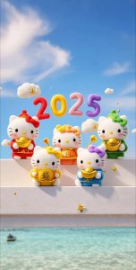 ​手机壁纸：酷萌欢喜，哈喽kitty