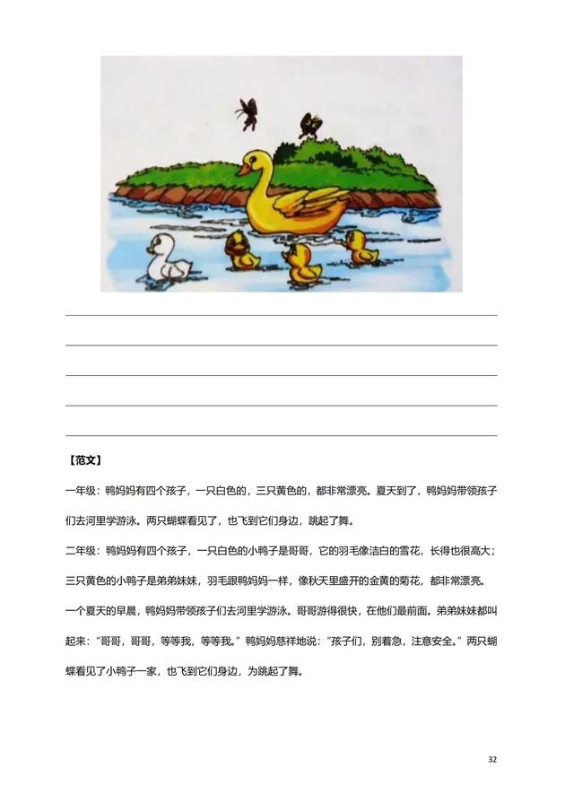 一年级必考50篇看图写话免费（老师整理了100篇看图写话练习）(14)