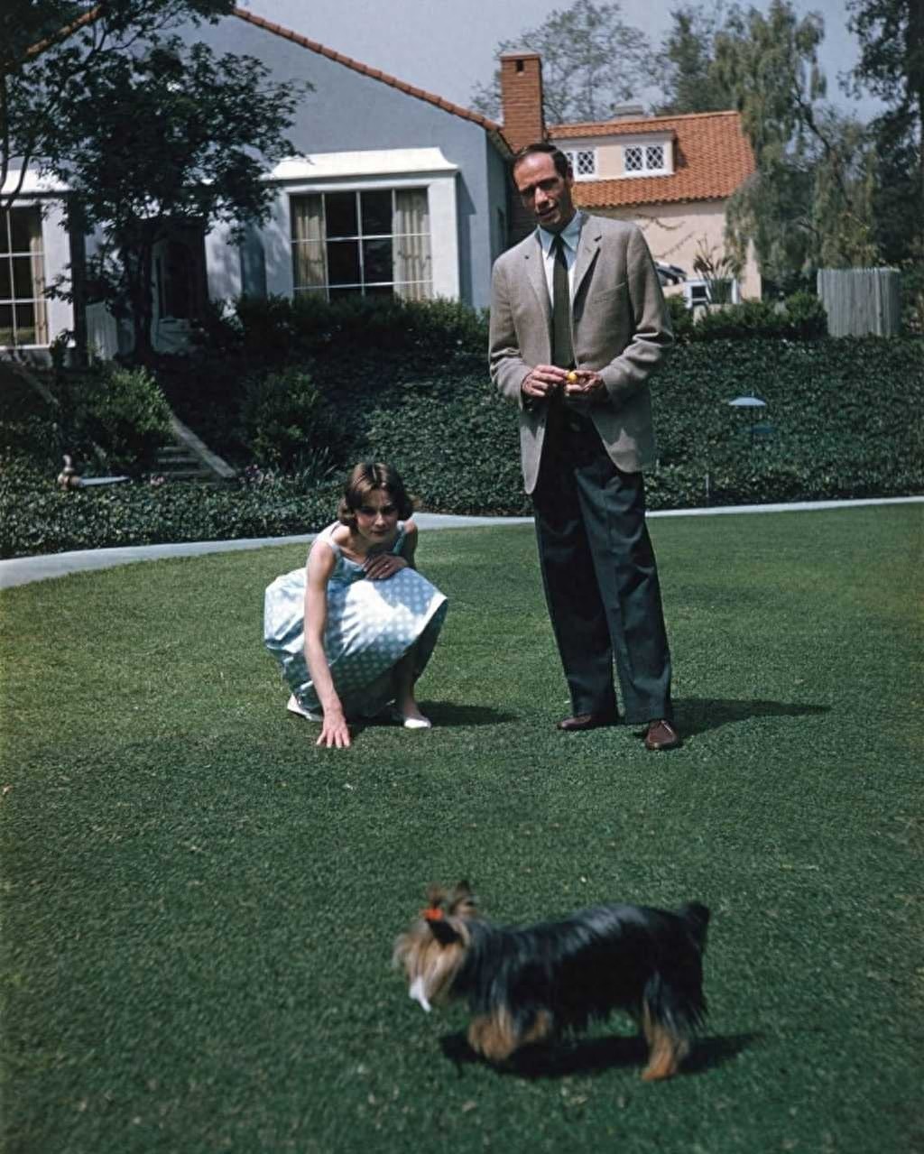 娱乐老照片：奥黛丽赫本与丈夫梅尔费勒