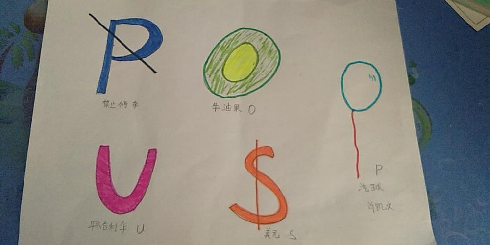 生活中的字母图片 小学英语