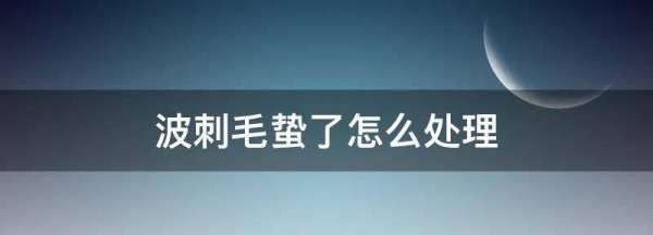 波刺毛蛰了怎么处理,波刺毛蛰了怎么处理图2