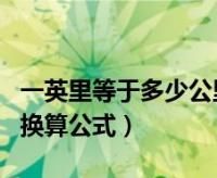 英里等于多少公里