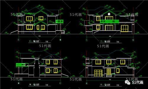 精选：4套二层复式独栋别墅农村自建房设计图
